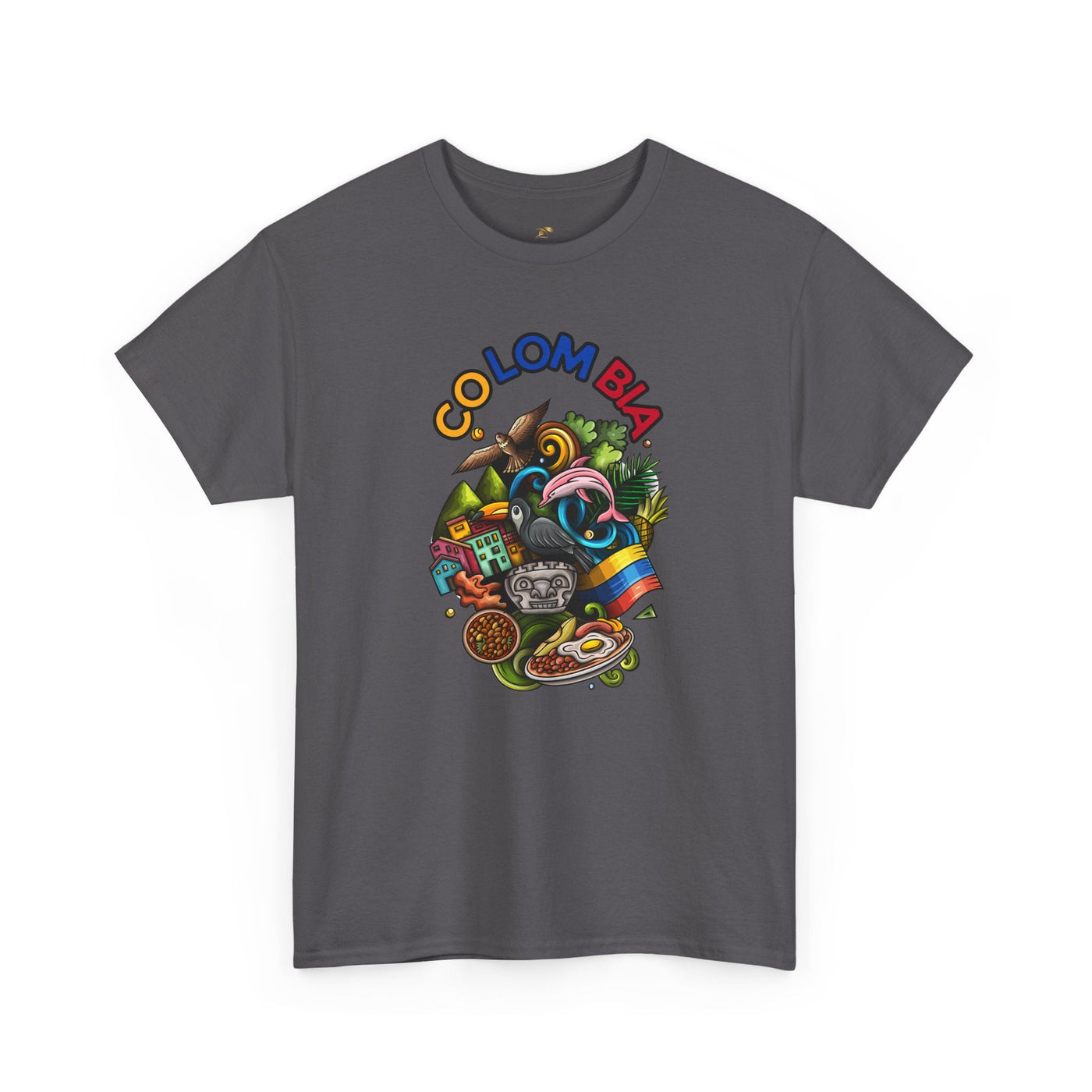 Colorful Unisex Heavy Cotton Tee with Joyful Message, Fun T-Shirt, Cas