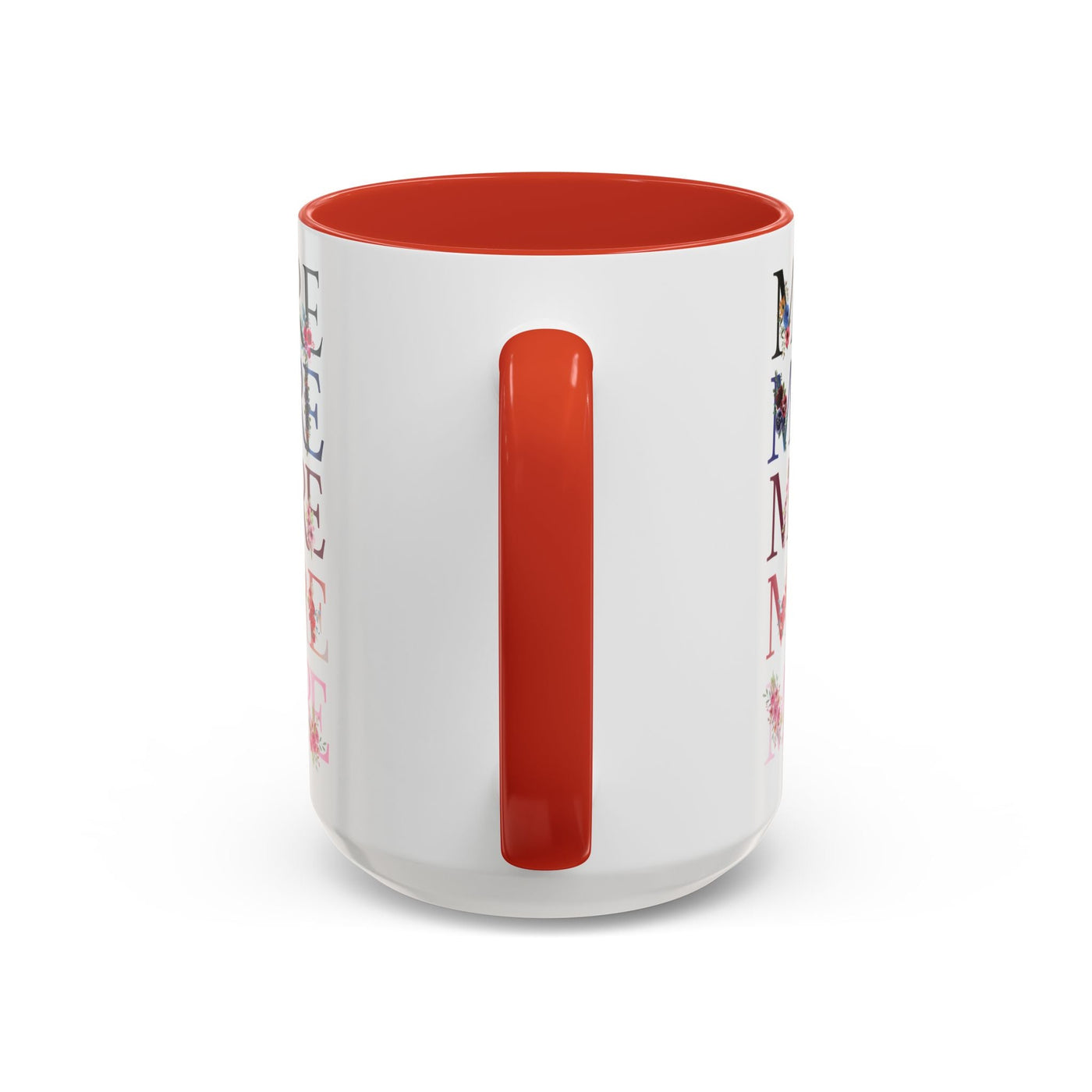 Mother's Day Mug, Accent Coffee Cup with Flowers and Names, Gift for M