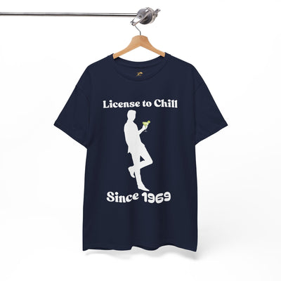 License to Chill T-Shirt with margarita design and customizable year.