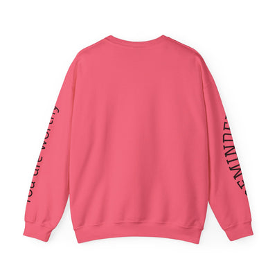 You are Enough Hearts Love Sweatshirt - Unisex Heavy Blend Crewneck, Gift for Him Her, Ultimate Comfort, Every Season, Unisex Sweatshirt - NOTALIFY