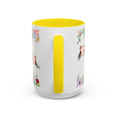 Mug, Inspirational Ceramic Cup w/ Flower Design, Bloom where you are p