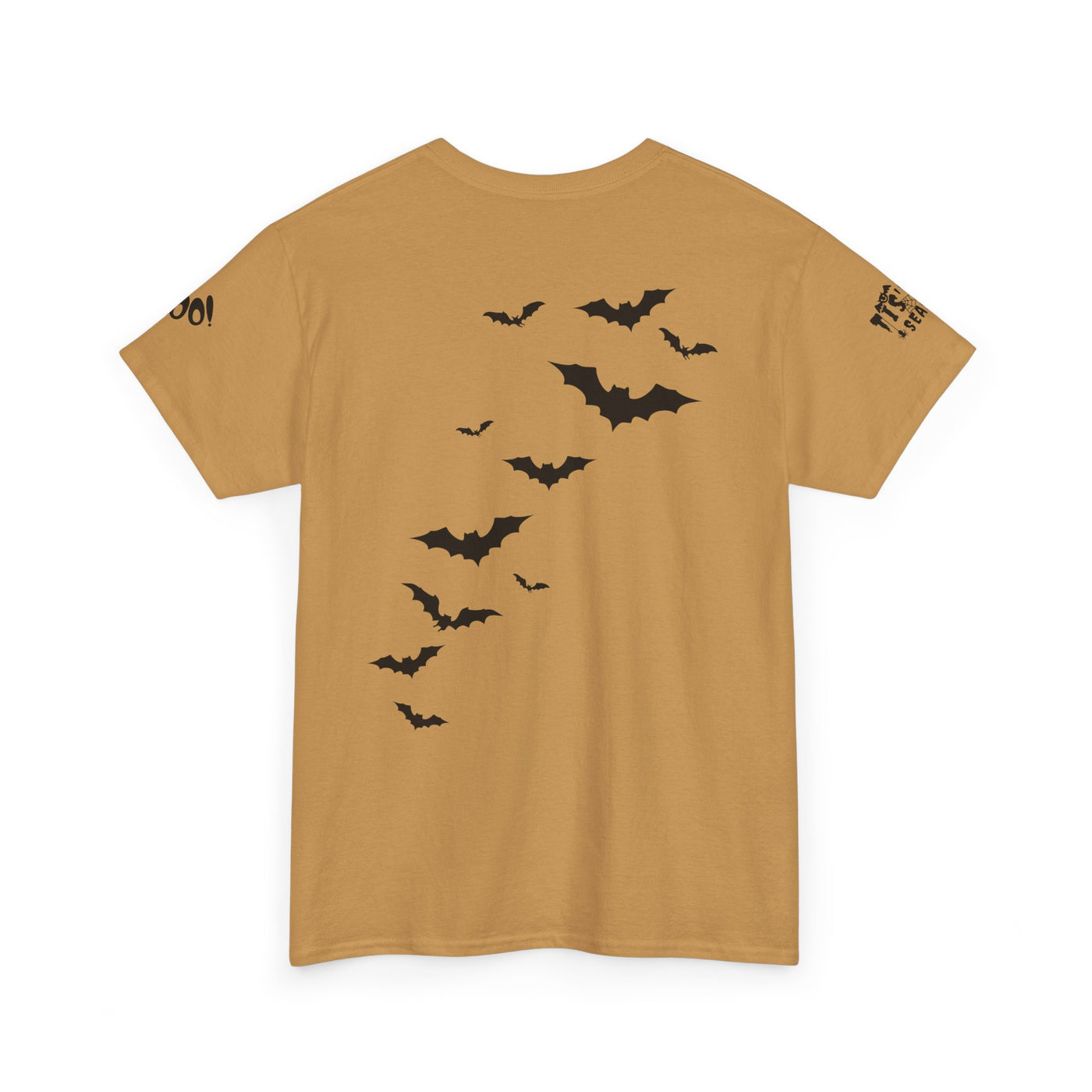NOTALIFY Halloween Just Here for the Boo Graphic Tee, Spooky T-Shirt, Fun Fall Apparel, Unisex Halloween Tee, Gnome & Bats