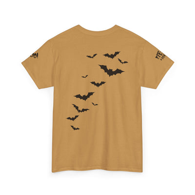 NOTALIFY Halloween Just Here for the Boo Graphic Tee, Spooky T-Shirt, Fun Fall Apparel, Unisex Halloween Tee, Gnome & Bats