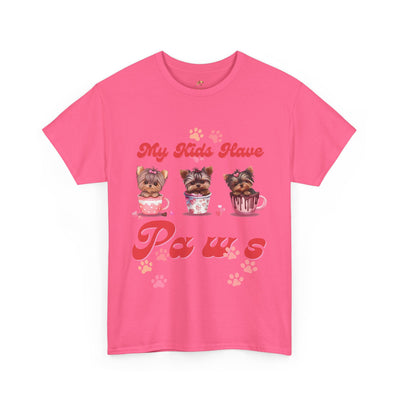 Dog Lover Unisex Tee, Animal Parent Tshirt, My Kids Have Paws Shirt, Cute Puppy Graphic Tee, Pet Owner Gift, Casual Dog Mom Dad Top - NOTALIFY