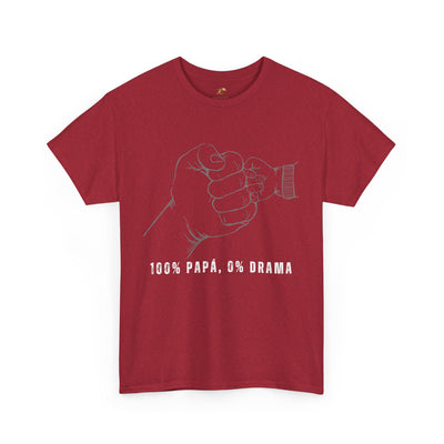 100 Percent Papá 0 Percent Drama Shirt | Funny Spanish Dad Tee | Fathers Day Gift for Dad| Cool Latino Dad Shirt | Parent Humor Graphic Tee