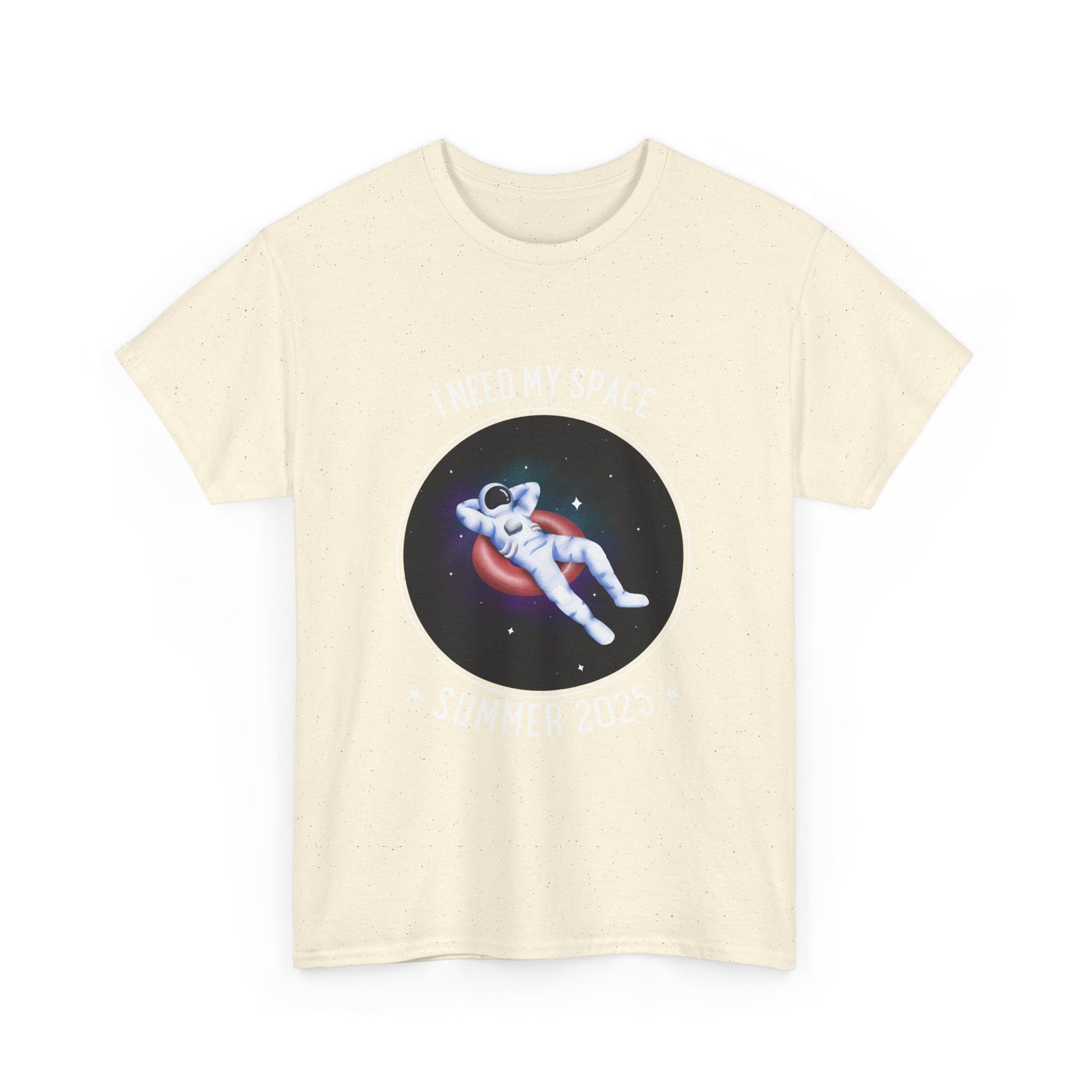 Astronaut Space Vibes Tee with galaxy graphic and cosmic relaxation theme.