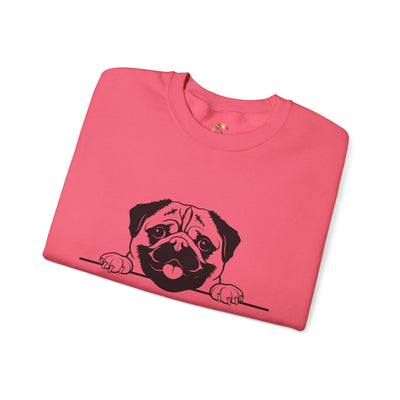 Pug Dog Lover Sweatshirt, Pet's Name Personalized Gift Idea, Pug Dog Owner Apparel, Custom Dog Paw Print Jumper, Comfy Crewneck - NOTALIFY
