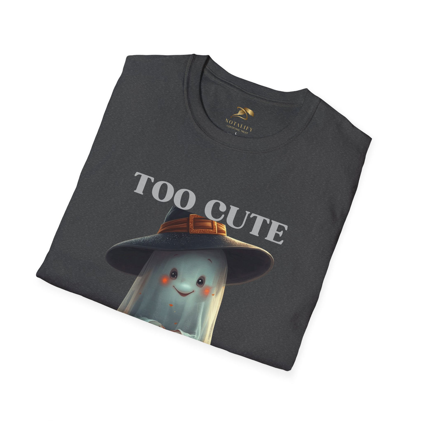 NOTALIFY Too Cute to Spook Halloween Ghost TEE | Adorable Pumpkin Lantern Tee | Cotton Short Sleeve | Fall Outfit for Kids