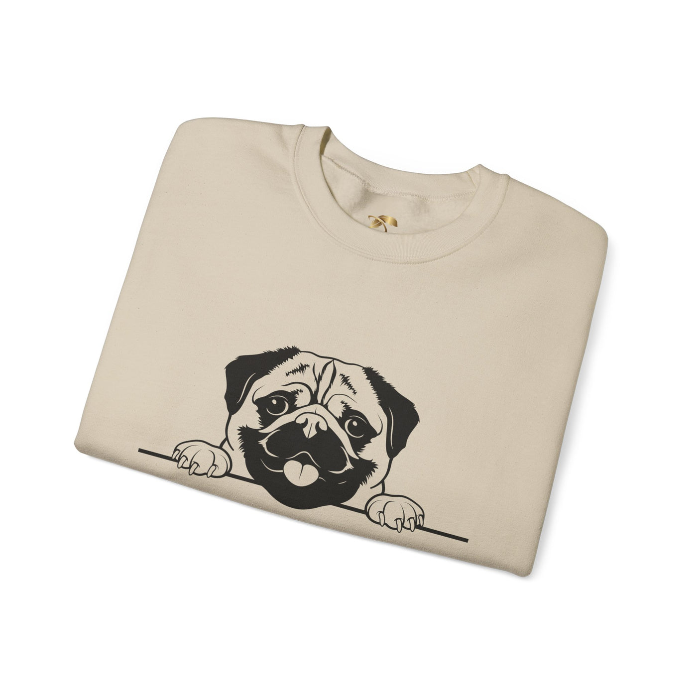 Pug Dog Lover Sweatshirt, Pet's Name Personalized Gift Idea, Pug Dog Owner Apparel, Custom Dog Paw Print Jumper, Comfy Crewneck - NOTALIFY