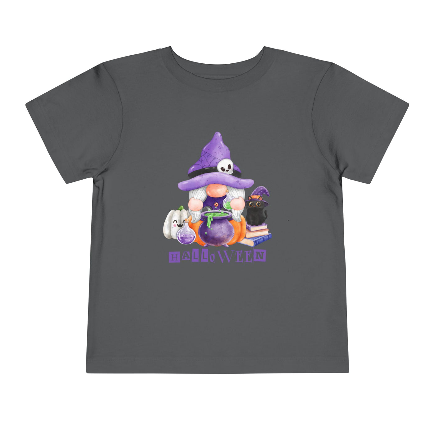 NOTALIFY Halloween Gnome Toddler TEE 1| Cute Fall Tee with Pumpkin | Soft Cotton Short Sleeve | Spooky Autumn Outfit for Kids