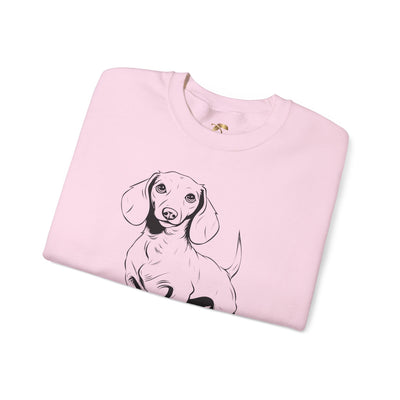 Dachshund Dog Lover Sweatshirt, Pet's Name Personalized Gift Idea, Dachshund Dog Owner Apparel, Custom Dog Paw Print Jumper, Comfy Crewneck