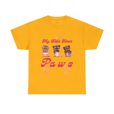 Dog Lover Unisex Tee, Animal Parent Tshirt, My Kids Have Paws Shirt, Cute Puppy Graphic Tee, Pet Owner Gift, Casual Dog Mom Dad Top - NOTALIFY