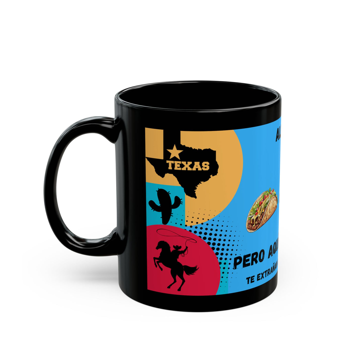 Fun Black Mug, Texas vs Miami Theme, Perfect Gift for Coffee Lovers, Birthday, Parties, Moving to Texas, Leaving Miami, Texas - NOTALIFY