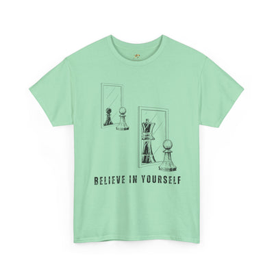 Believe in Yourself. Chess Pawn to King Reflection Tee | Inspirational Self-Esteem Tee | Motivational Shirt | Growth Mindset Gift | Unisex