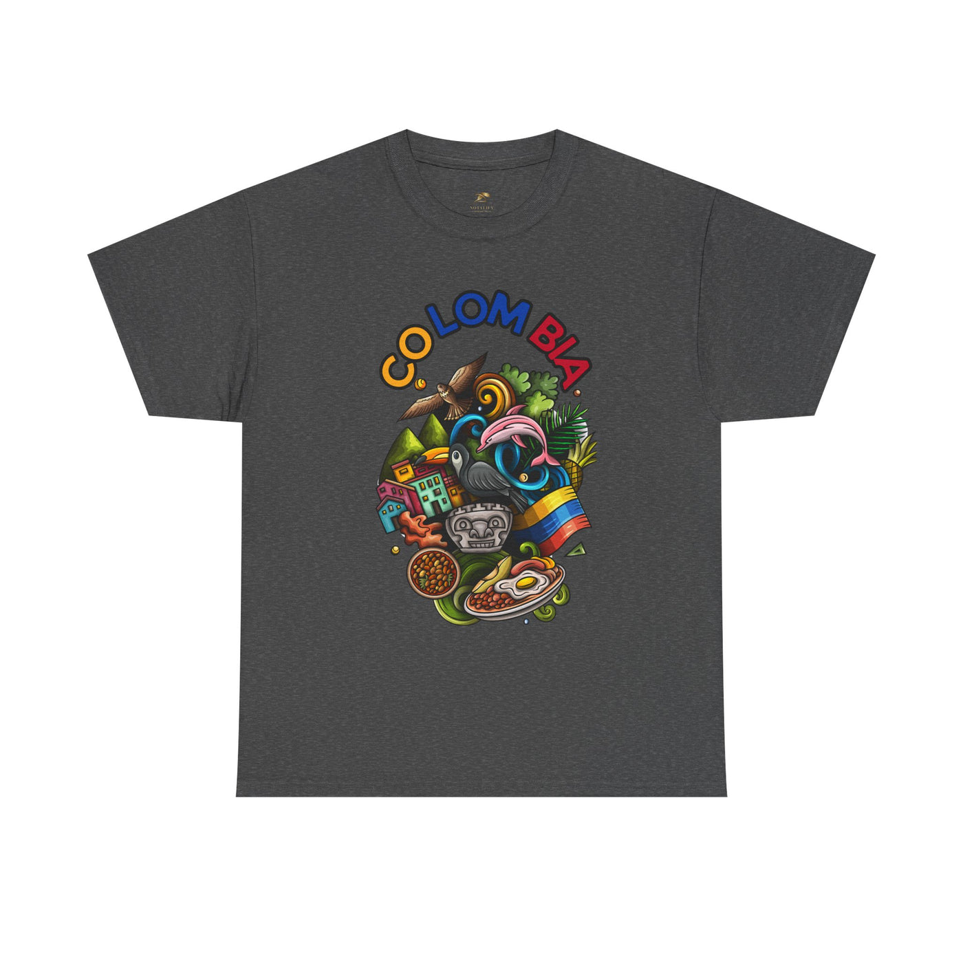 Colorful Unisex Heavy Cotton Tee with Joyful Message, Fun T-Shirt, Casual Wear, Gift for Friends, Summer Vibes, Festival Apparel - NOTALIFY