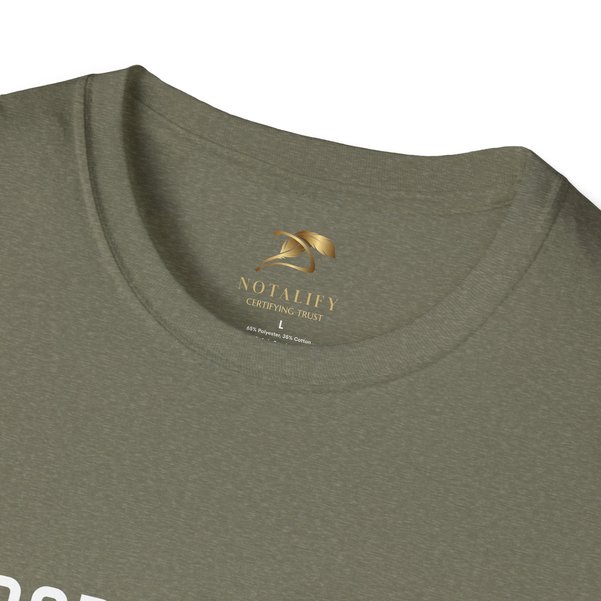 Unisex softstyle tee in olive green, ideal for Independence Day celebrations and casual use, featuring a seamless design and durable cotton fabric.