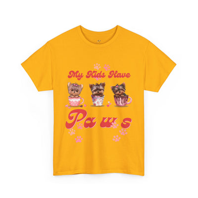 Dog Lover Unisex Tee, Animal Parent Tshirt, My Kids Have Paws Shirt, Cute Puppy Graphic Tee, Pet Owner Gift, Casual Dog Mom Dad Top - NOTALIFY