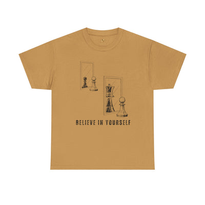 Believe in Yourself. Chess Pawn to King Reflection Tee | Inspirational Self-Esteem Tee | Motivational Shirt | Growth Mindset Gift | Unisex