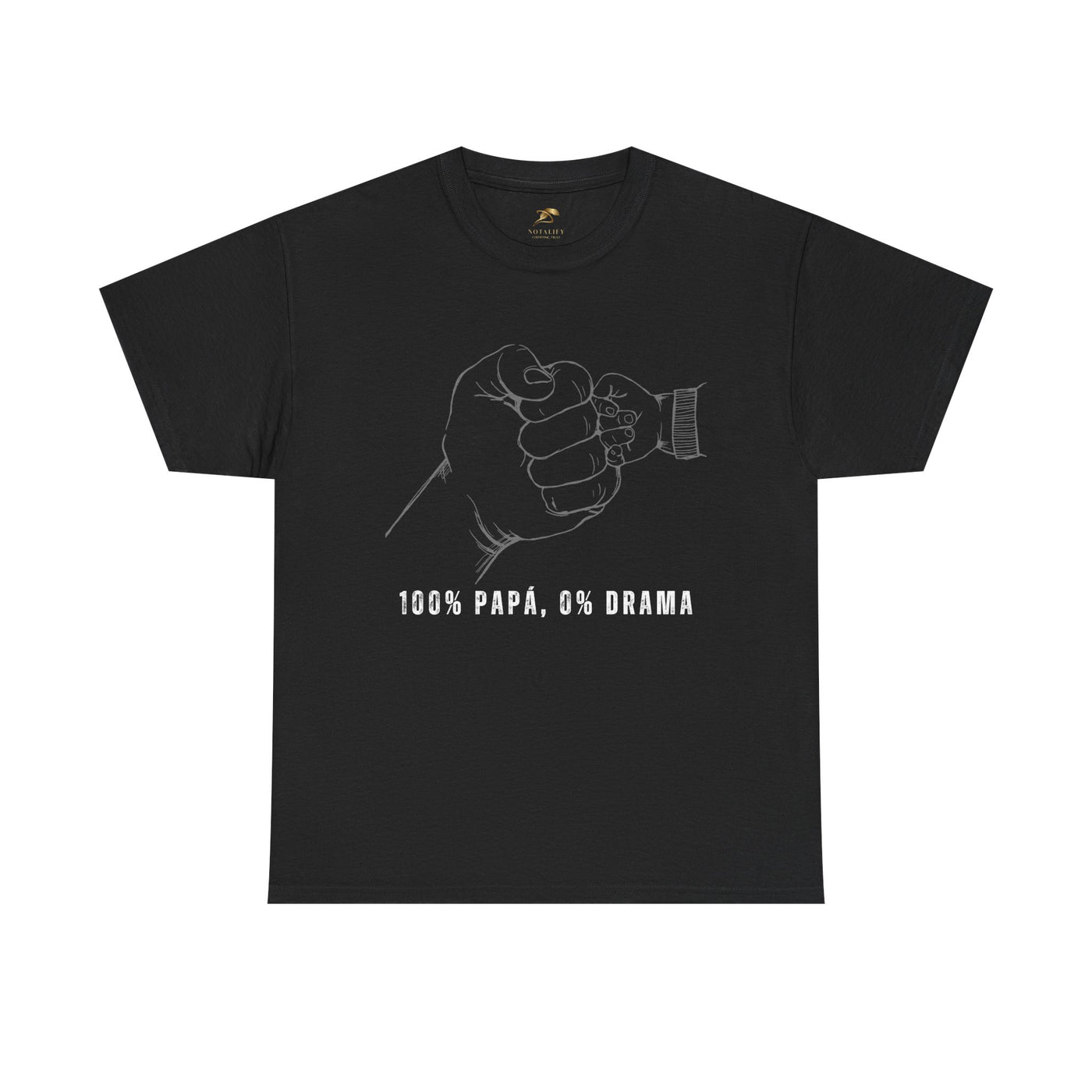 100 Percent Papá 0 Percent Drama Shirt | Funny Spanish Dad Tee | Fathers Day Gift for Dad| Cool Latino Dad Shirt | Parent Humor Graphic Tee