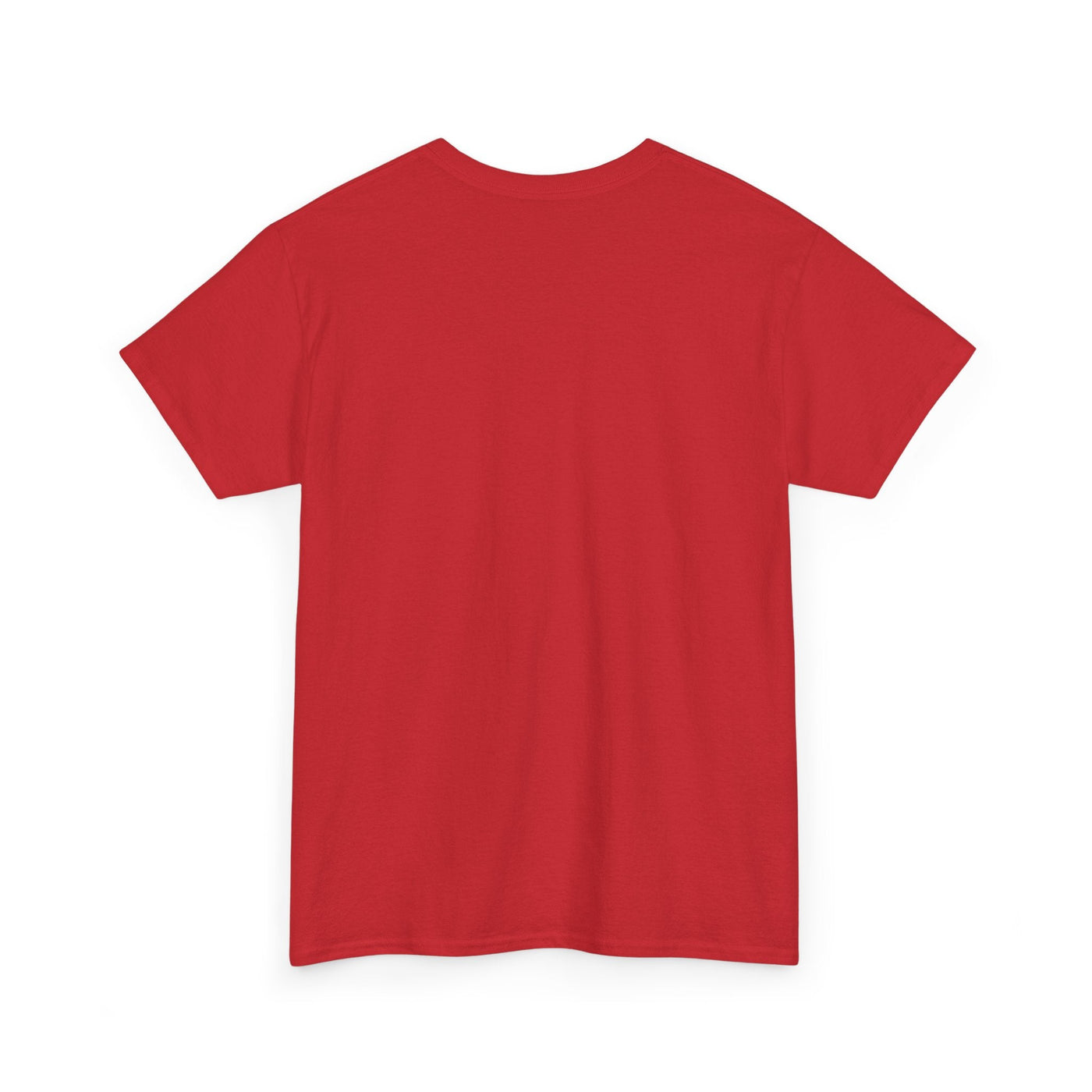 Unisex red t-shirt with "Be Kind, Rewind Often" retro slogan, classic fit.