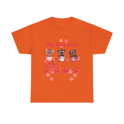 Dog Lover Unisex Tee, Animal Parent Tshirt, My Kids Have Paws Shirt, Cute Puppy Graphic Tee, Pet Owner Gift, Casual Dog Mom Dad Top - NOTALIFY