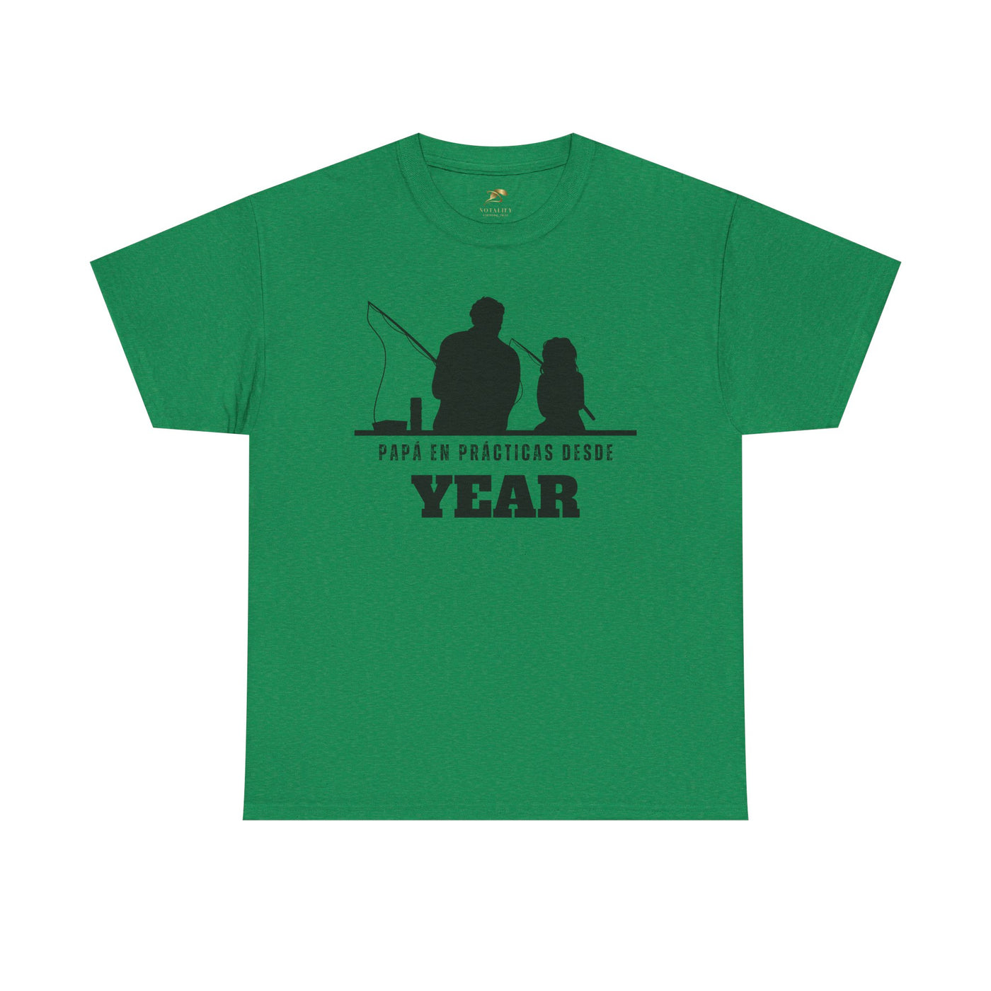 Fishing Dad Shirt | Papá en Prácticas Desde [Year] | Personalized Dad & Son/Daughter Fishing Tee | Fathers Day Gift | Spanish Custom T-Shirt