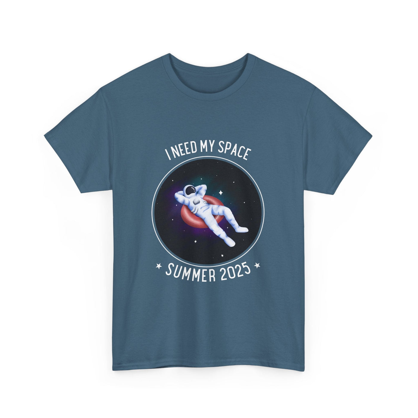 Astronaut Space Vibes Tee with galaxy graphic, perfect for space enthusiasts.