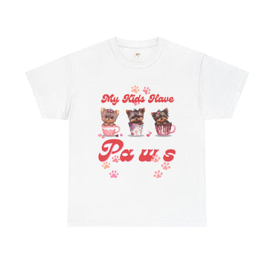 Dog Lover Unisex Tee, Animal Parent Tshirt, My Kids Have Paws Shirt, Cute Puppy Graphic Tee, Pet Owner Gift, Casual Dog Mom Dad Top - NOTALIFY