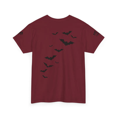 NOTALIFY Halloween Just Here for the Boo Graphic Tee, Spooky T-Shirt, Fun Fall Apparel, Unisex Halloween Tee, Gnome & Bats