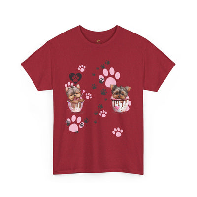 Pet Lover Unisex Heavy Cotton Tee, Love My Pet Shirt, Dog Cat Owner Gift, Animal Lover Apparel, Customized Pet Tee - NOTALIFY