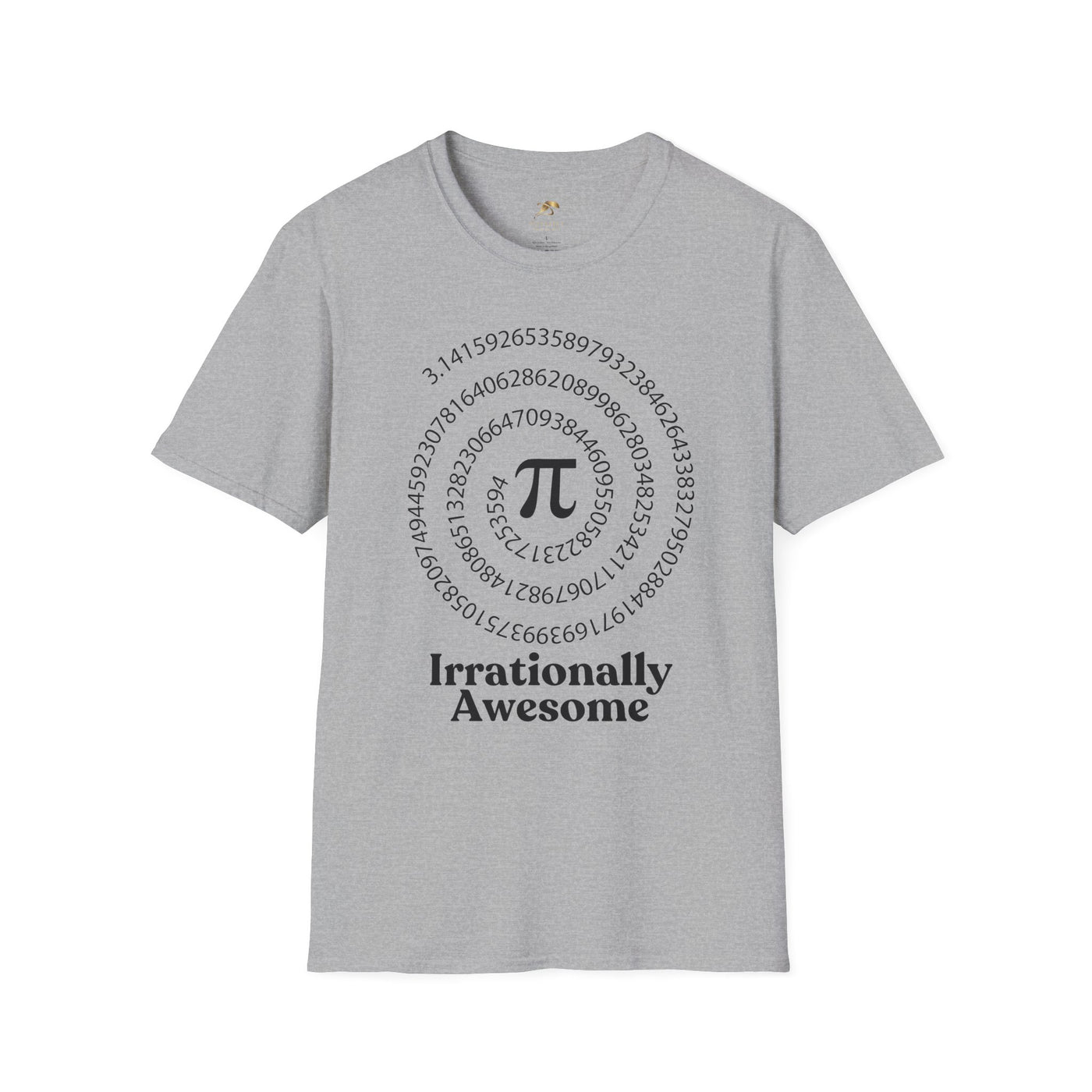 Pi Day Unisex Softstyle T-Shirt, Math Geek Gift, Irrationally Awesome Tee, March 14 Celebration Shirt, Mathematics Lover Top - NOTALIFY