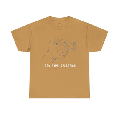 100 Percent Papá 0 Percent Drama Shirt | Funny Spanish Dad Tee | Fathers Day Gift for Dad| Cool Latino Dad Shirt | Parent Humor Graphic Tee