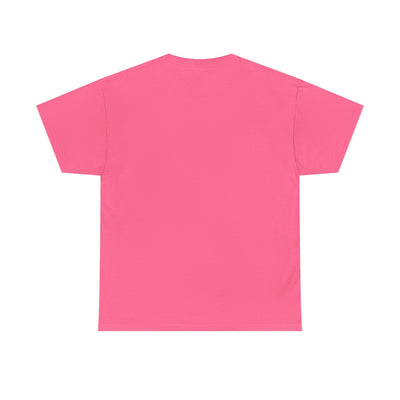 Retro pink t-shirt featuring "Be Kind, Rewind Often" nostalgic design.