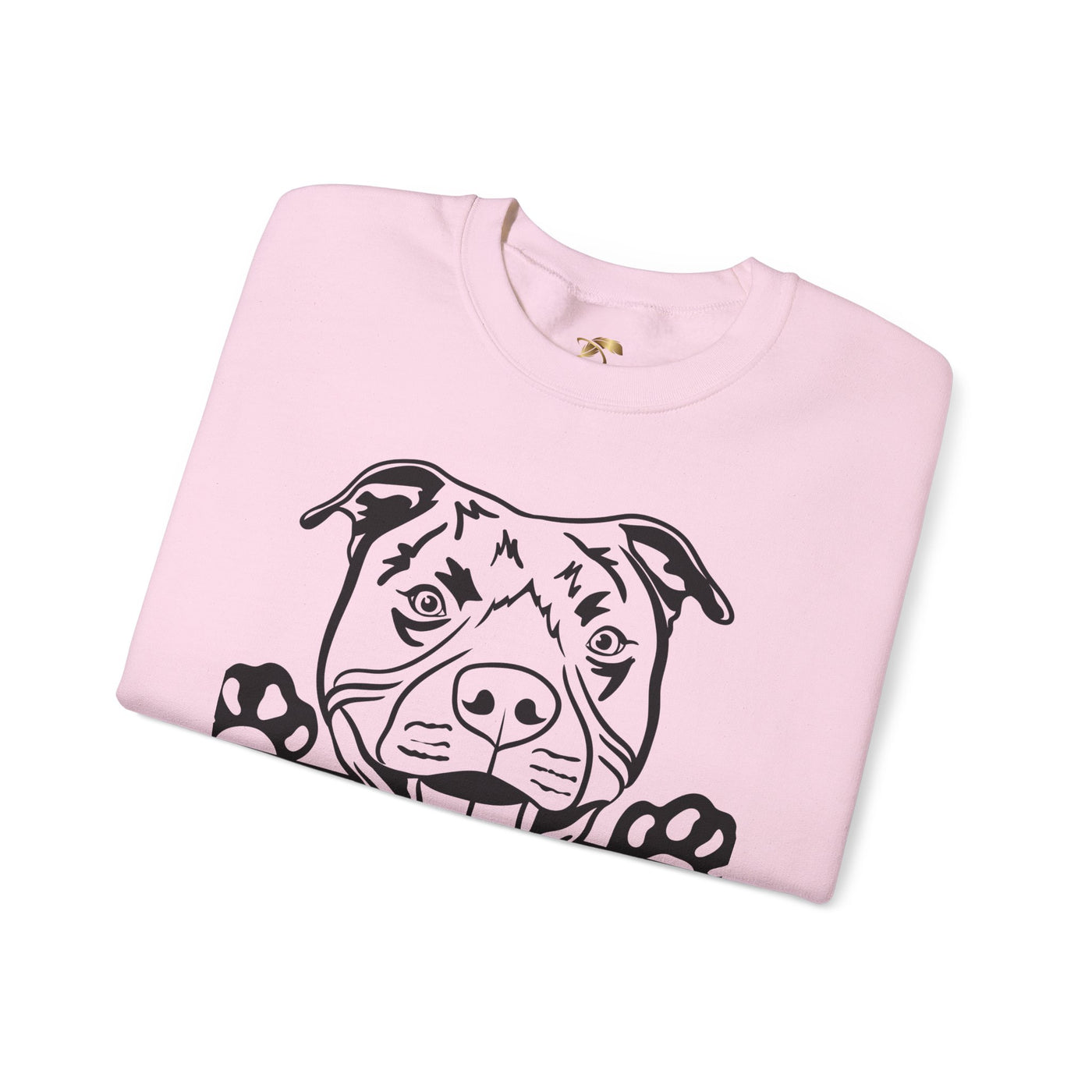 Pit Bull Lover Sweatshirt, Pet's Name Personalized Gift Idea, Pit Bull Dog Owner Apparel, Custom Dog Paw Print Jumper, Comfy Crewneck - NOTALIFY