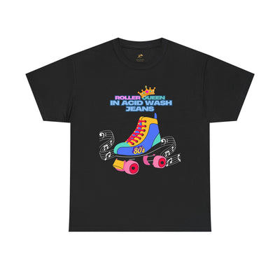Roller Queen in Acid Wash Tee, Vintage Roller Skating Shirt, Retro 80s Graphic Tee, Unisex Graphic T-Shirt, Roller Derby Shirt, Roller Disco - NOTALIFY