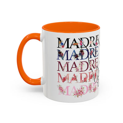Mother's Day Mug, Accent Coffee Cup with Flowers and Names, Gift for M