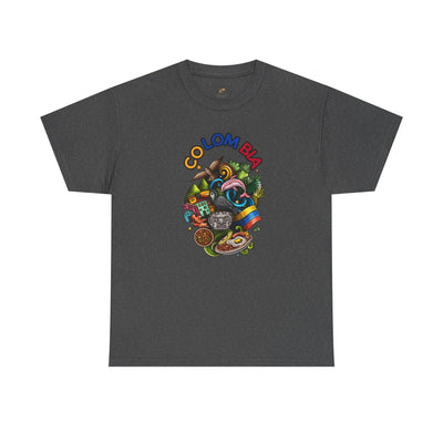 Colorful Unisex Heavy Cotton Tee with Joyful Message, Fun T-Shirt, Cas