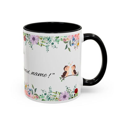 Inspirational ceramic cup with flower design and motivational quote, perfect for gifting.