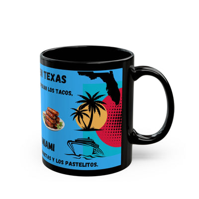 PERSONALIZED Fun Black Mug, Texas vs Miami Theme, Perfect Gift for Cof