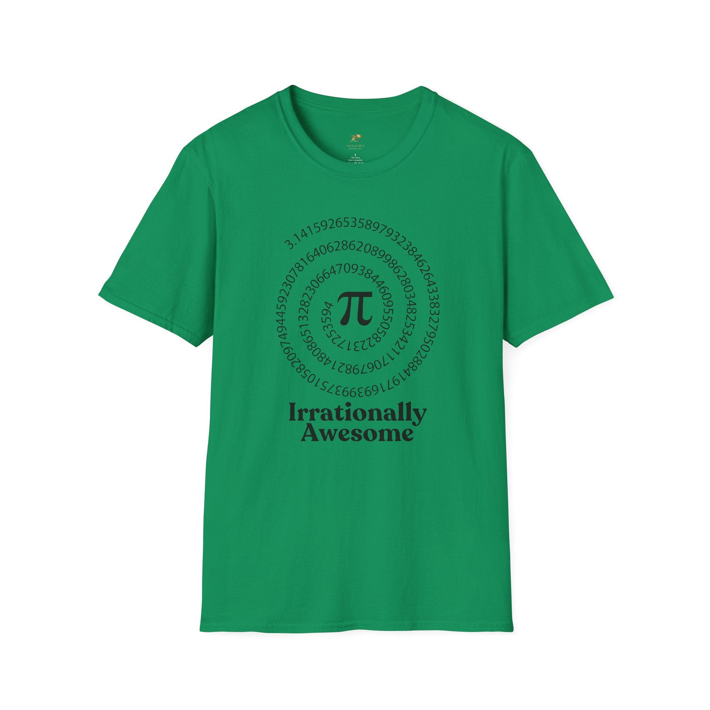 Pi Day Unisex Softstyle T-Shirt, Math Geek Gift, Irrationally Awesome 