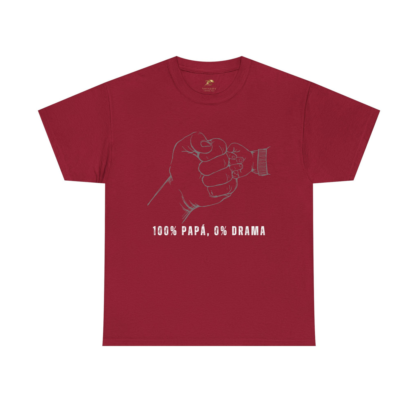100 Percent Papá 0 Percent Drama Shirt | Funny Spanish Dad Tee | Fathers Day Gift for Dad| Cool Latino Dad Shirt | Parent Humor Graphic Tee