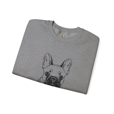 Frenchie Dog Lover Sweatshirt, Pet's Name Personalized Gift Idea, Frenchie Dog Owner Apparel, Custom Dog Paw Print Jumper, Comfy Crewneck