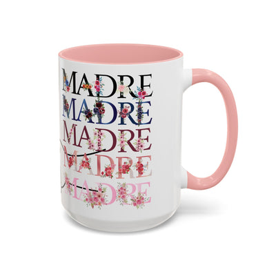 Mother's Day Mug, Accent Coffee Cup with Flowers and Names, Gift for M