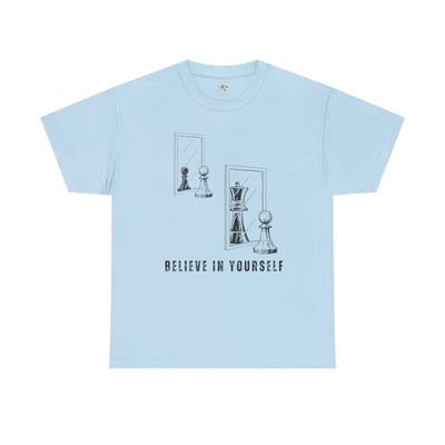Believe in Yourself. Chess Pawn to King Reflection Tee | Inspirational Self-Esteem Tee | Motivational Shirt | Growth Mindset Gift | Unisex