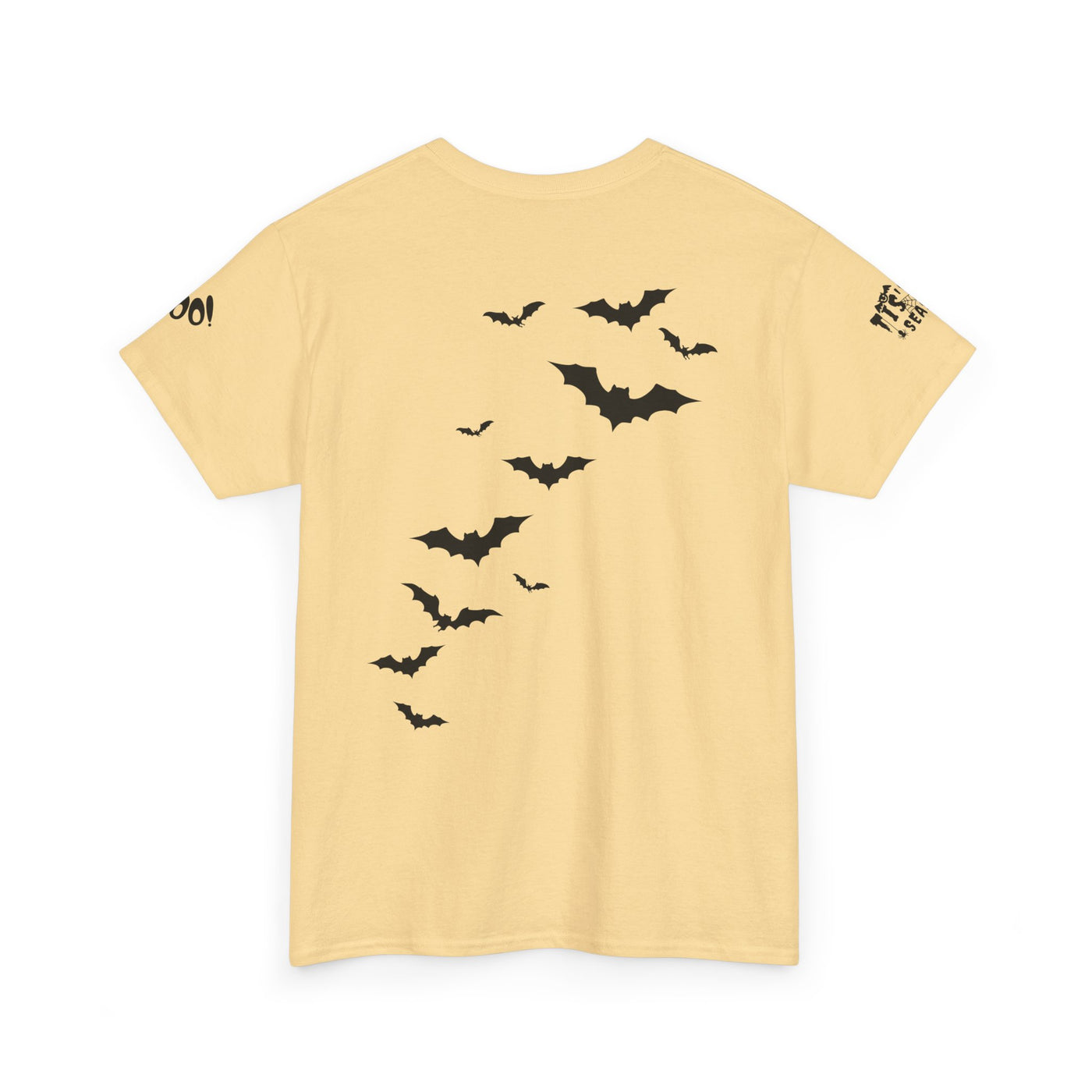 NOTALIFY Halloween Just Here for the Boo Graphic Tee, Spooky T-Shirt, Fun Fall Apparel, Unisex Halloween Tee, Gnome & Bats