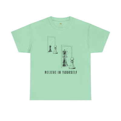 Believe in Yourself. Chess Pawn to King Reflection Tee | Inspirational Self-Esteem Tee | Motivational Shirt | Growth Mindset Gift | Unisex
