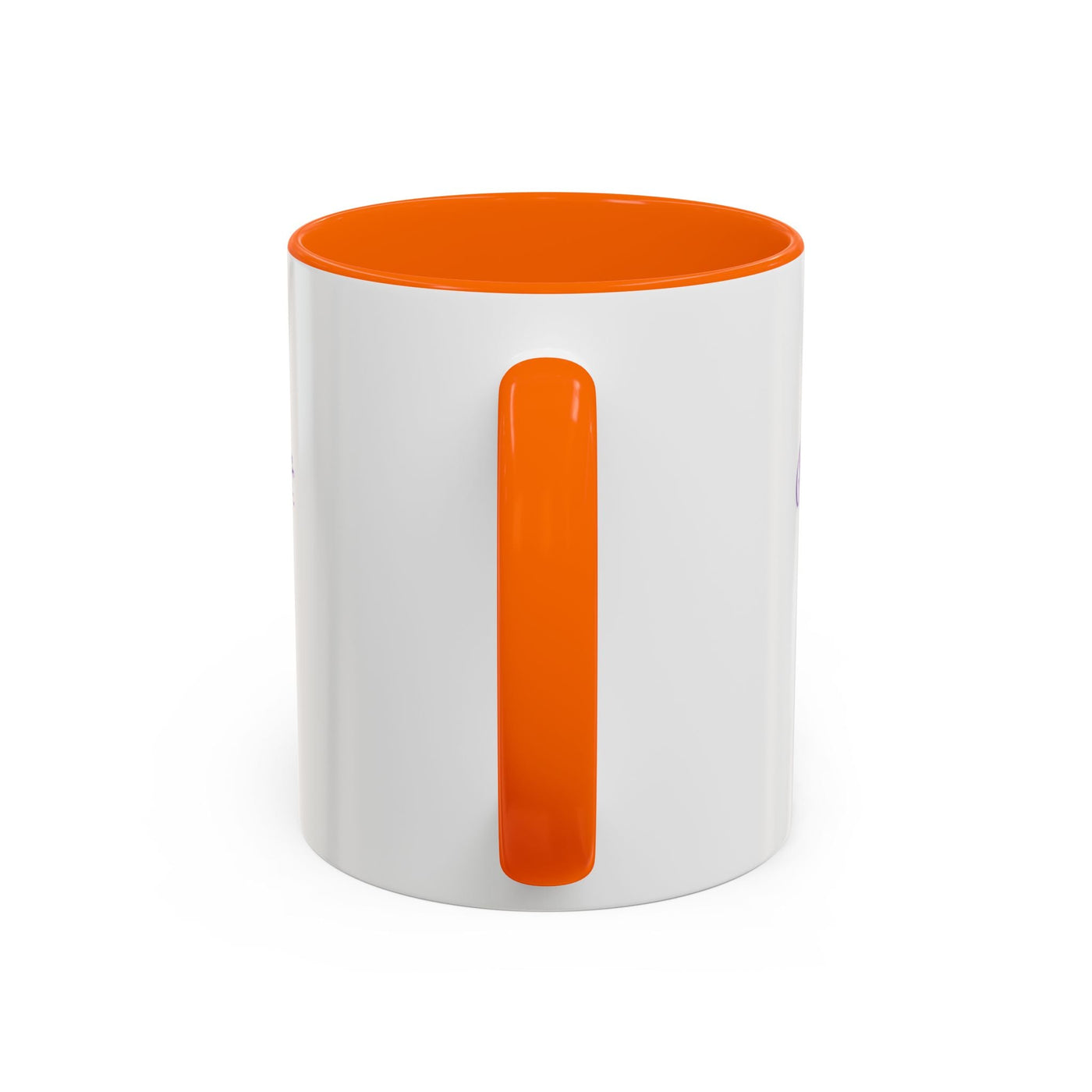 Inspirational butterfly coffee mug with orange handle and rim, perfect for motivational gifting and self-care moments.