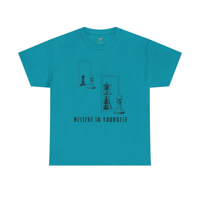 Believe in Yourself. Chess Pawn to King Reflection Tee | Inspirational Self-Esteem Tee | Motivational Shirt | Growth Mindset Gift | Unisex