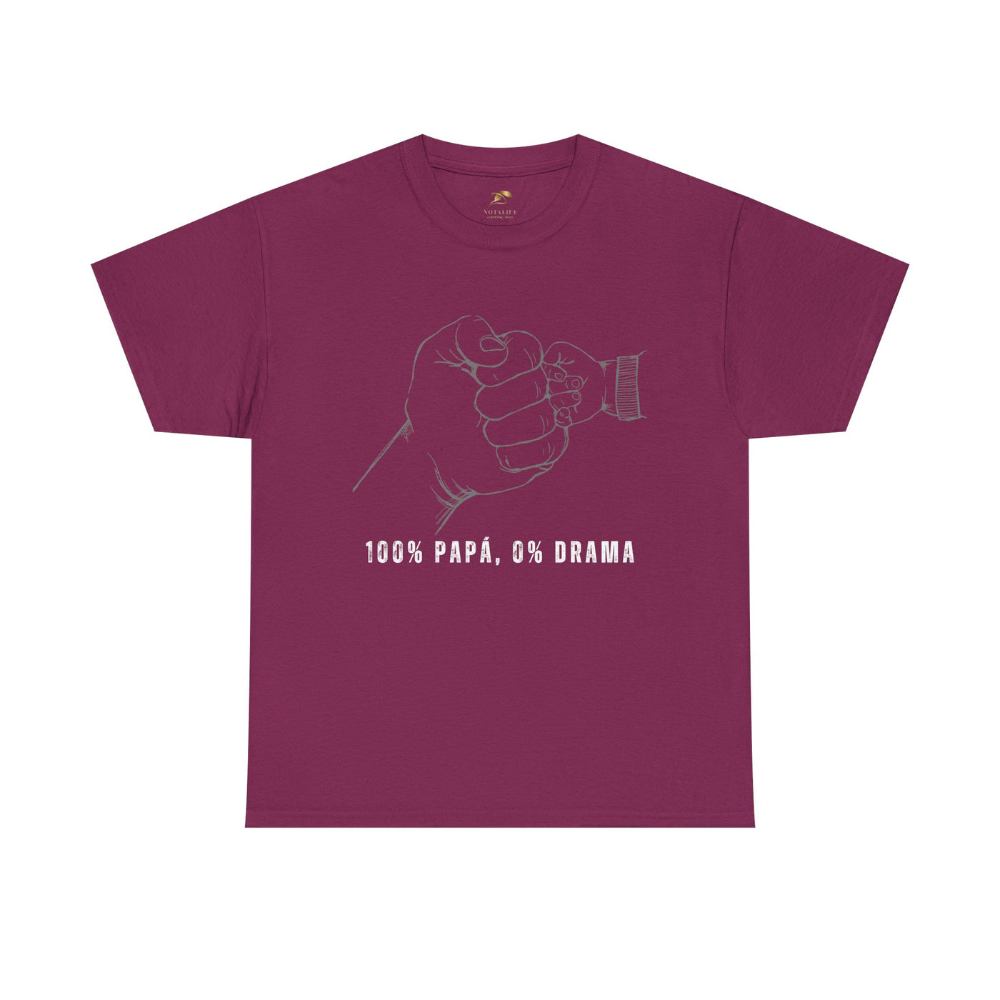100 Percent Papá 0 Percent Drama Shirt | Funny Spanish Dad Tee | Fathers Day Gift for Dad| Cool Latino Dad Shirt | Parent Humor Graphic Tee