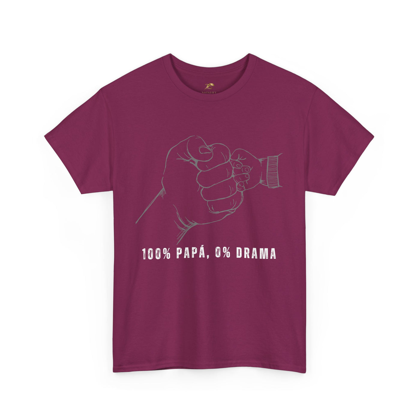 100 Percent Papá 0 Percent Drama Shirt | Funny Spanish Dad Tee | Fathers Day Gift for Dad| Cool Latino Dad Shirt | Parent Humor Graphic Tee